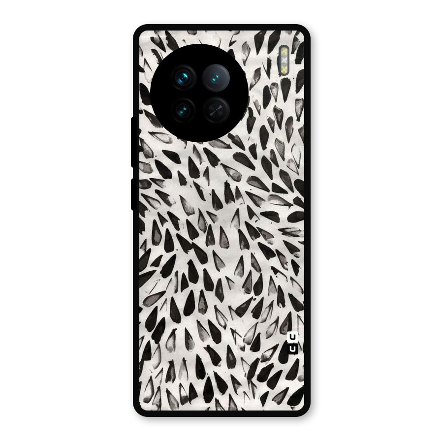Feather Pattern Colorless Metal Back Case for Vivo X90