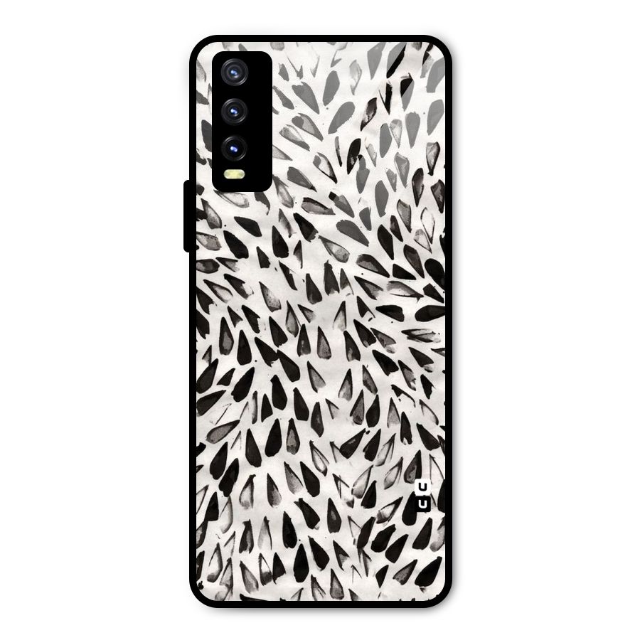 Feather Pattern Colorless Metal Back Case for Vivo Y20