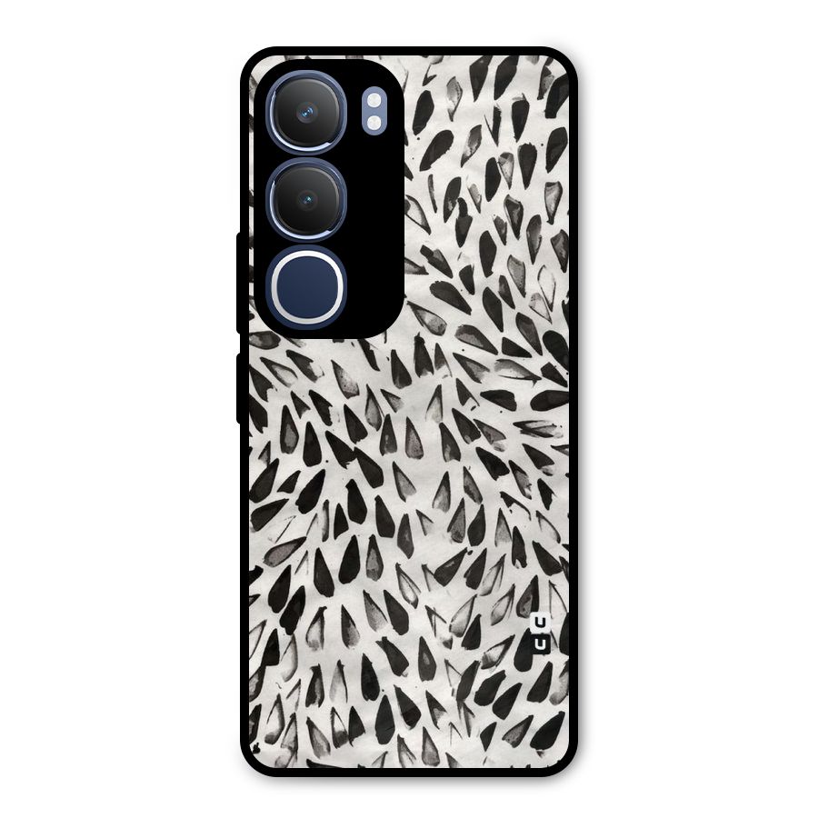 Feather Pattern Colorless Metal Back Case for Vivo Y29