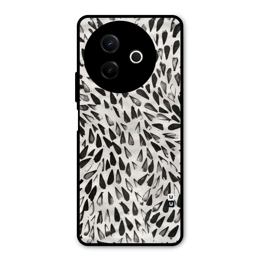 Feather Pattern Colorless Metal Back Case for Vivo Y39