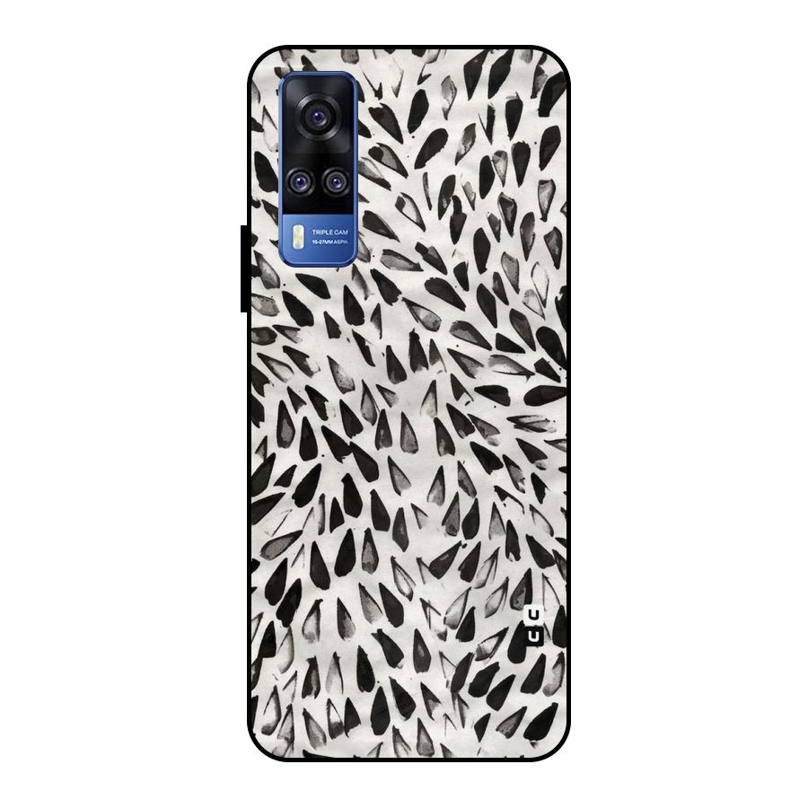 Feather Pattern Colorless Metal Back Case for Vivo Y51