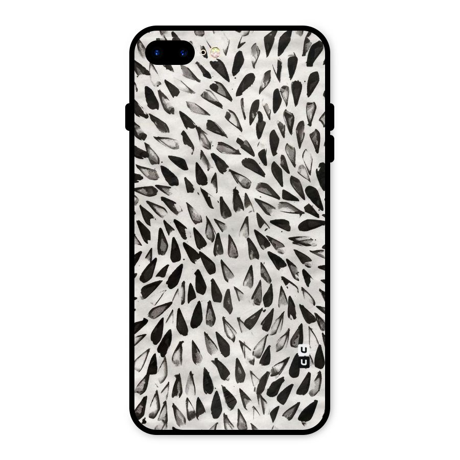 Feather Pattern Colorless Metal Back Case for iPhone 7 Plus