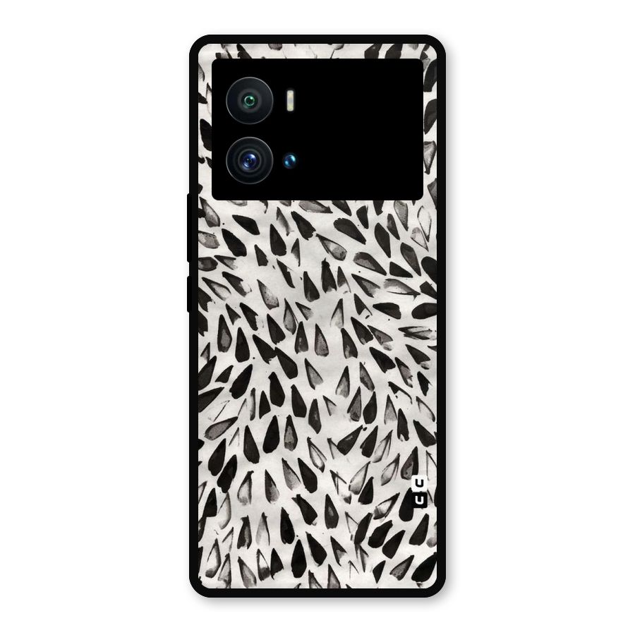 Feather Pattern Colorless Metal Back Case for iQOO 9 Pro