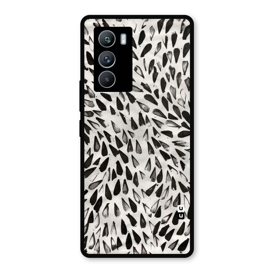 Feather Pattern Colorless Metal Back Case for iQOO 9 SE