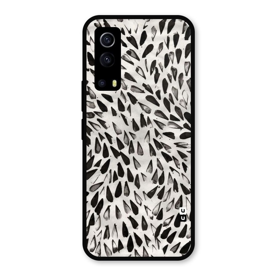 Feather Pattern Colorless Metal Back Case for iQOO Z3