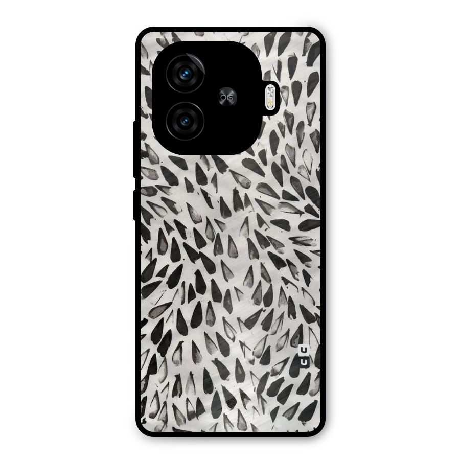 Feather Pattern Colorless Metal Back Case for iQOO Z9 Turbo