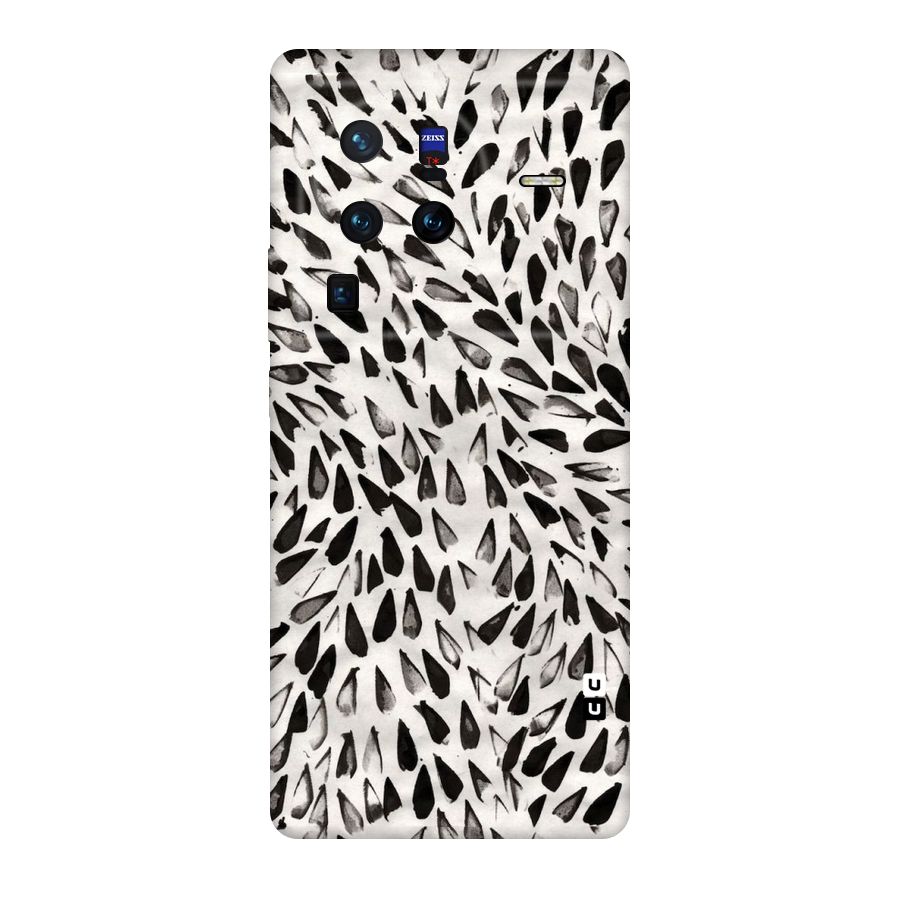 Feather Pattern Colorless Original Polycarbonate Back Case for Vivo X80