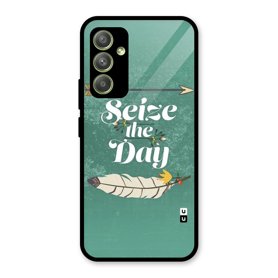 Feather Seize Glass Back Case for Galaxy A54