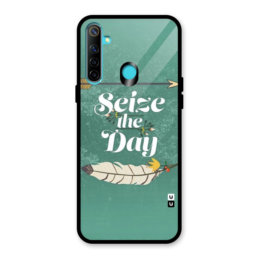 Feather Seize Glass Back Case for Realme Narzo 10