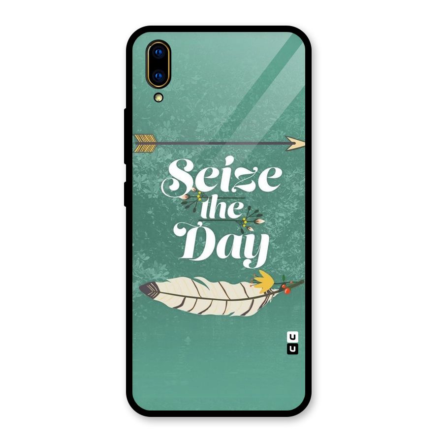 Feather Seize Glass Back Case for Vivo V11 Pro