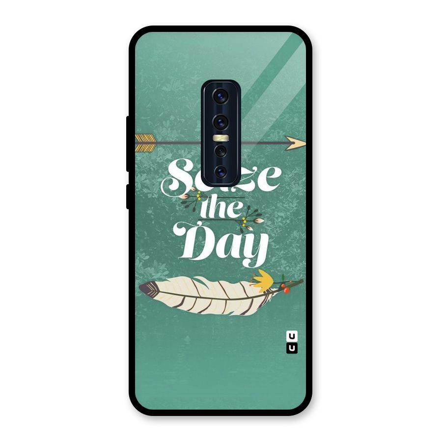 Feather Seize Glass Back Case for Vivo V17 Pro