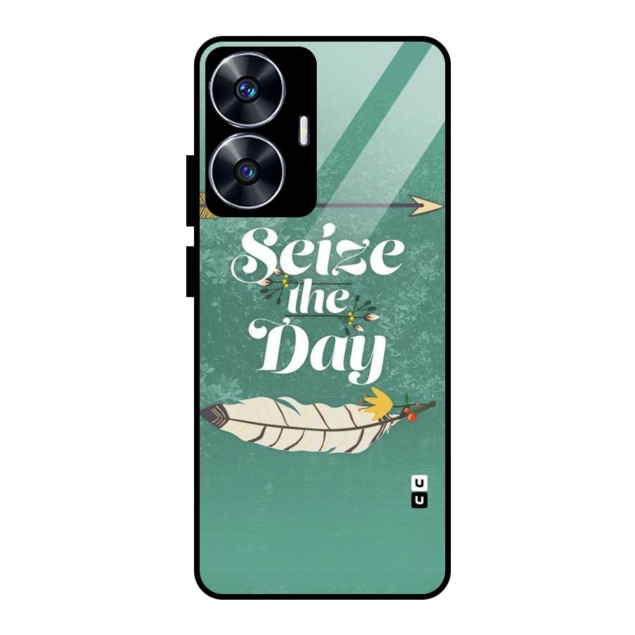 Feather Seize Glass Back Case for realme C55