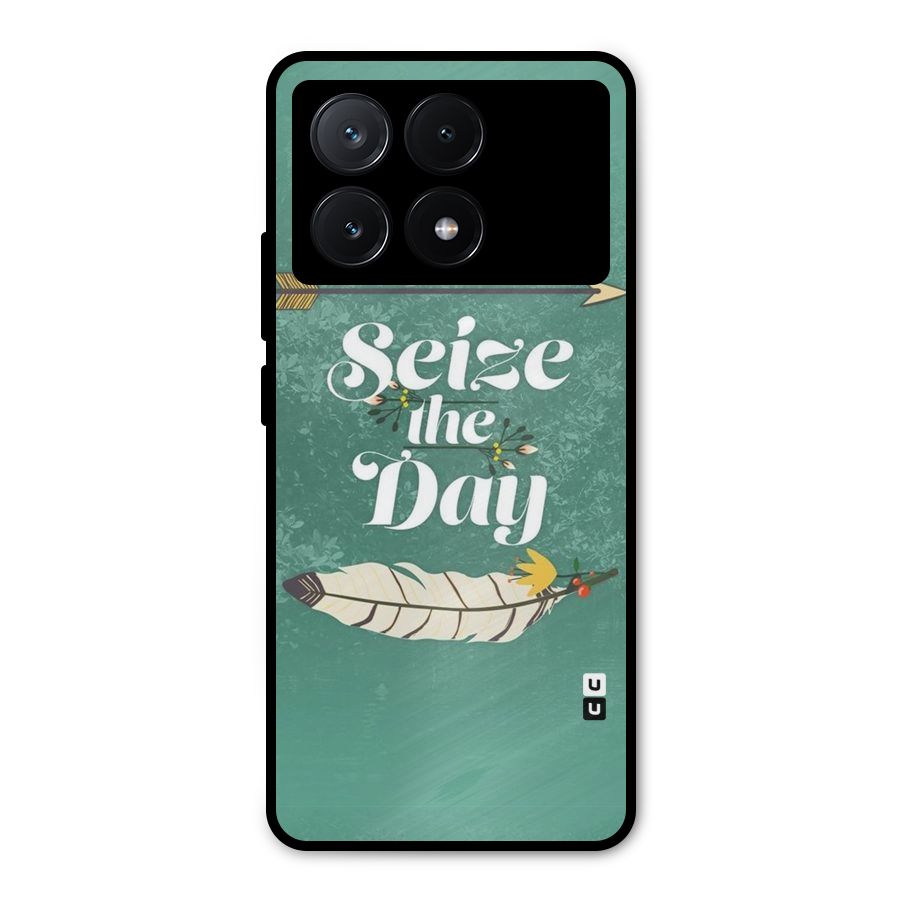 Feather Seize Metal Back Case for Poco X6 Pro
