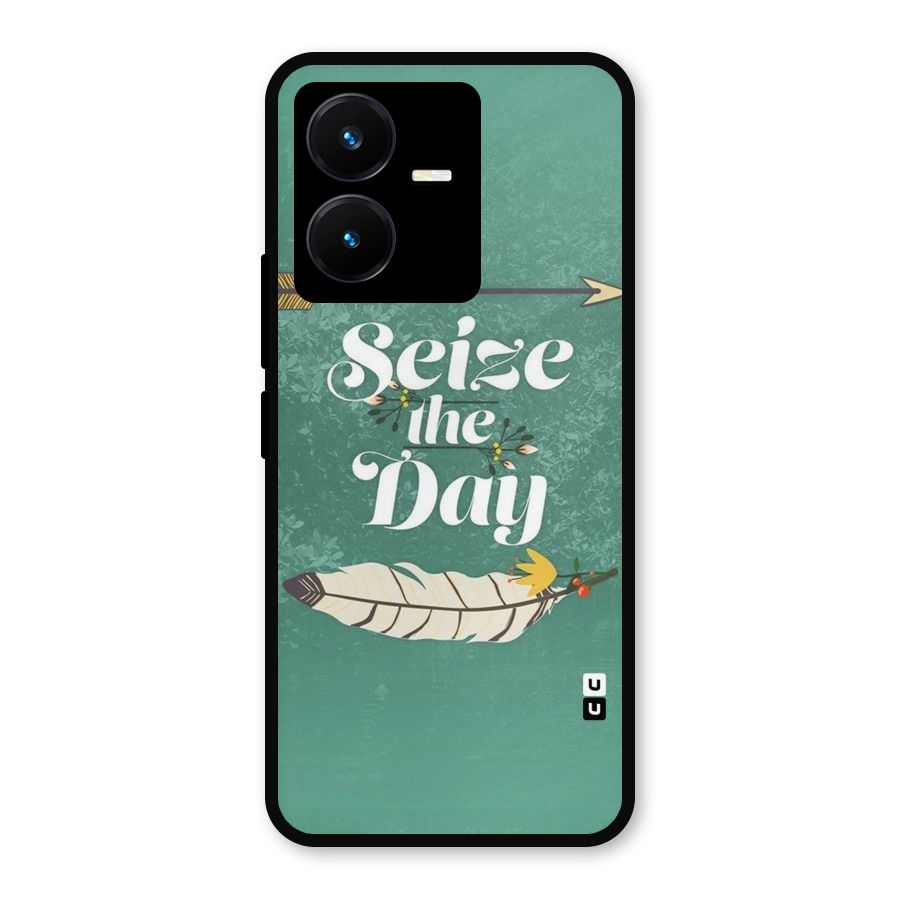 Feather Seize Metal Back Case for Vivo Y22