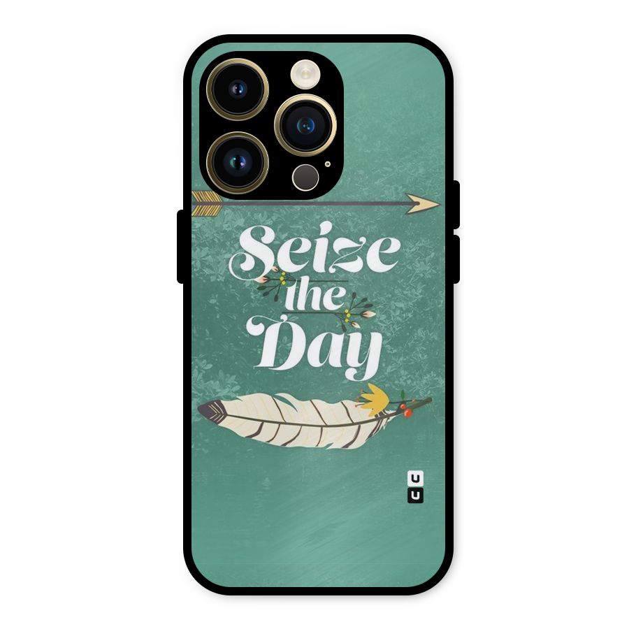 Feather Seize Metal Back Case for iPhone 14 Pro