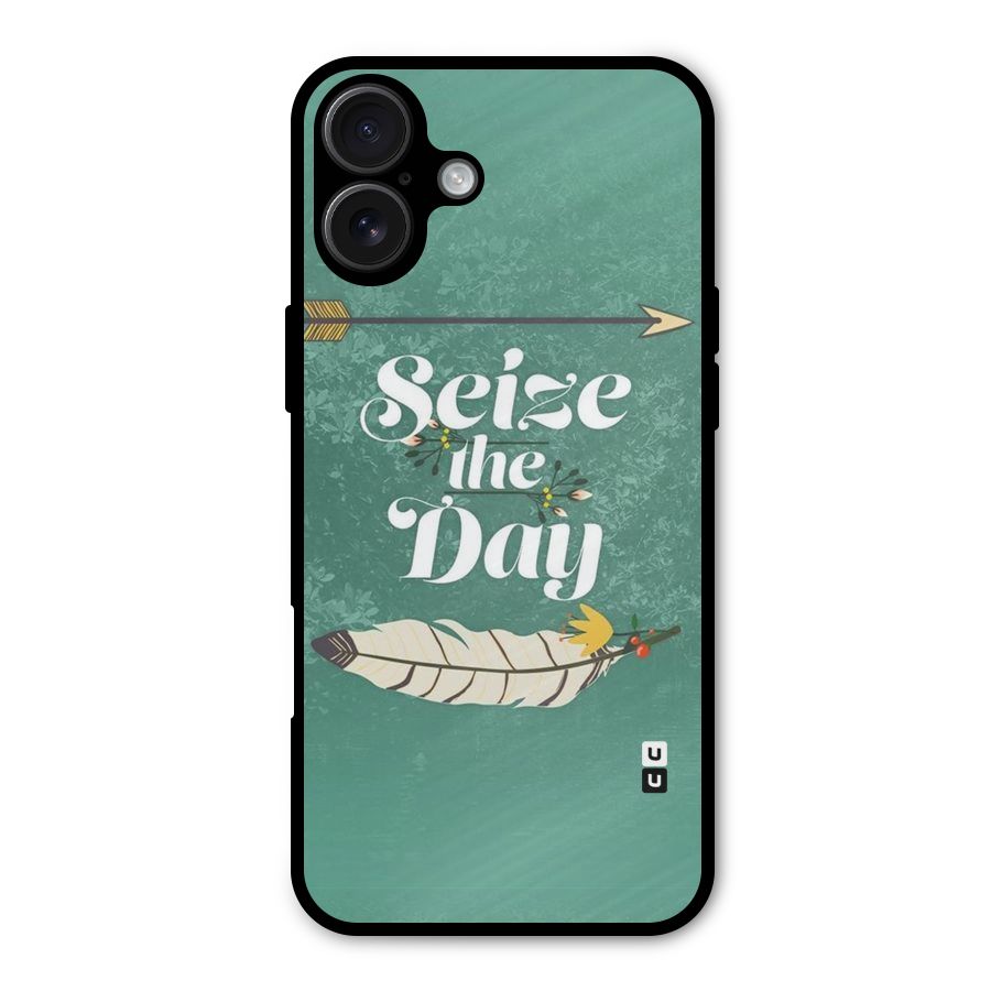 Feather Seize Metal Back Case for iPhone 16 Plus