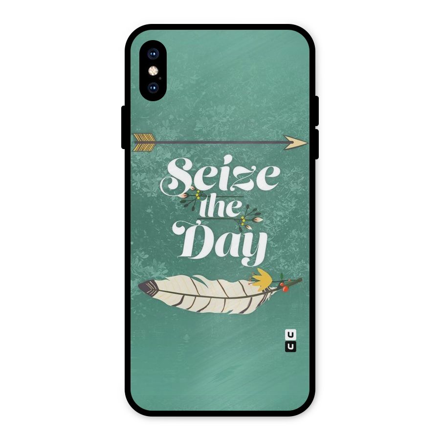 Feather Seize Metal Back Case for iPhone XS Max
