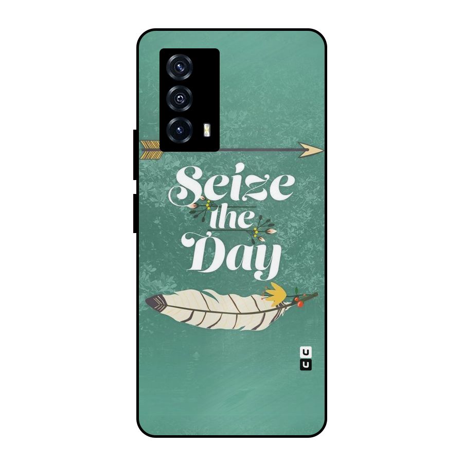 Feather Seize Metal Back Case for iQOO Z5