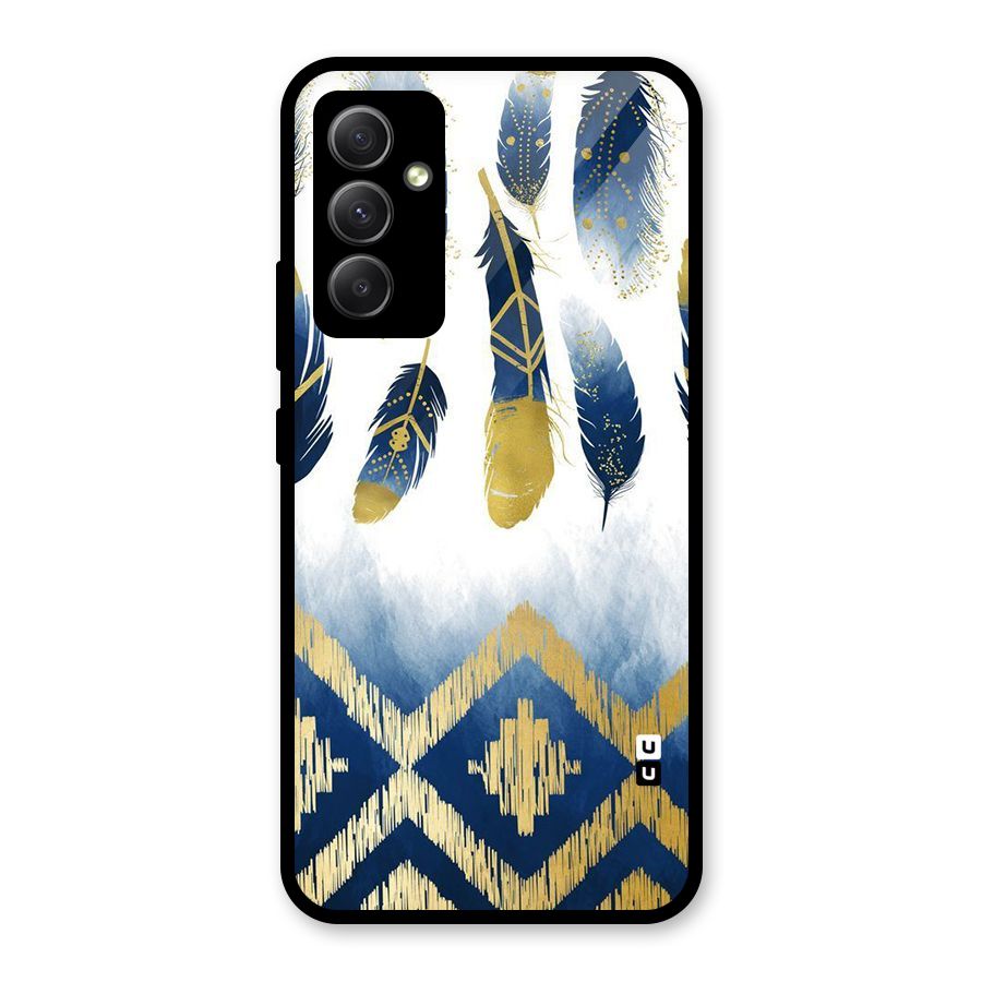 Feathers Beauty Glass Back Case for Galaxy A34