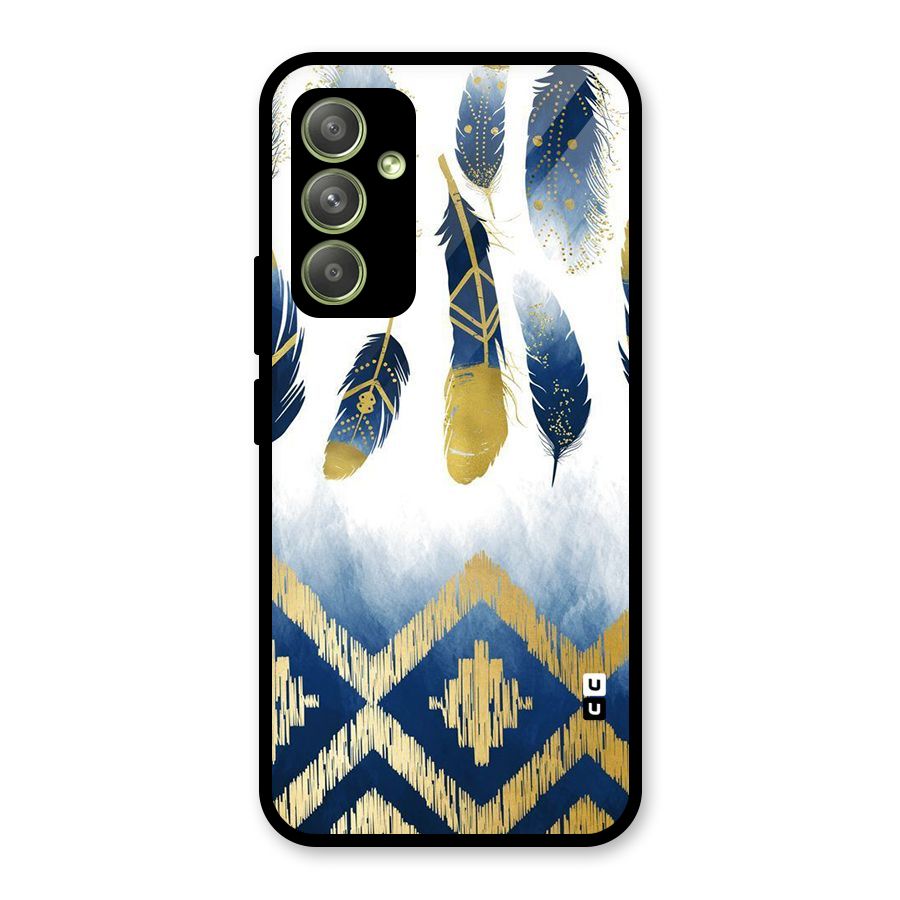 Feathers Beauty Glass Back Case for Galaxy A54