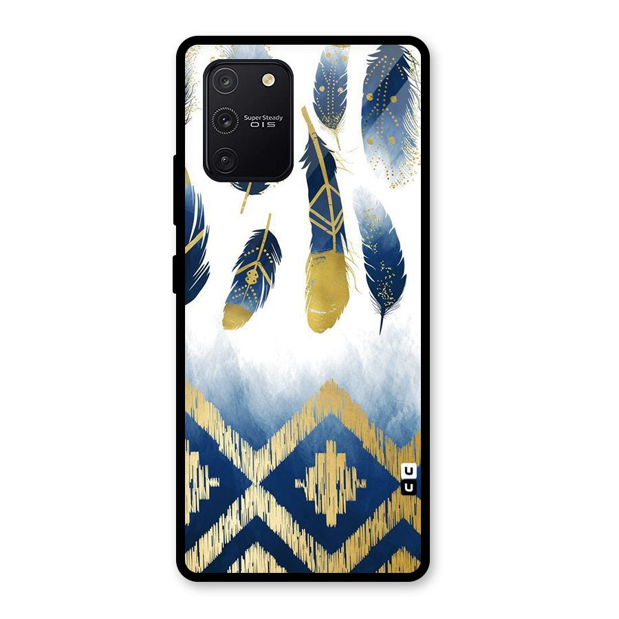 Feathers Beauty Glass Back Case for Galaxy S10 Lite