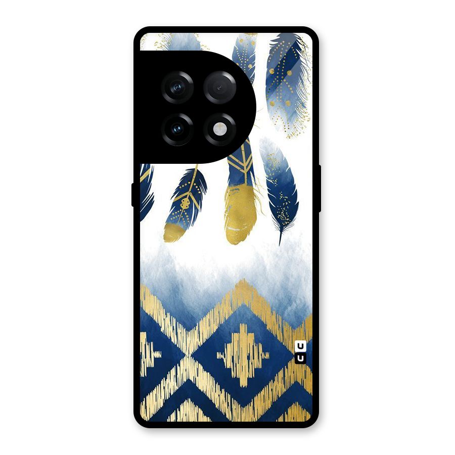Feathers Beauty Glass Back Case for OnePlus 11R