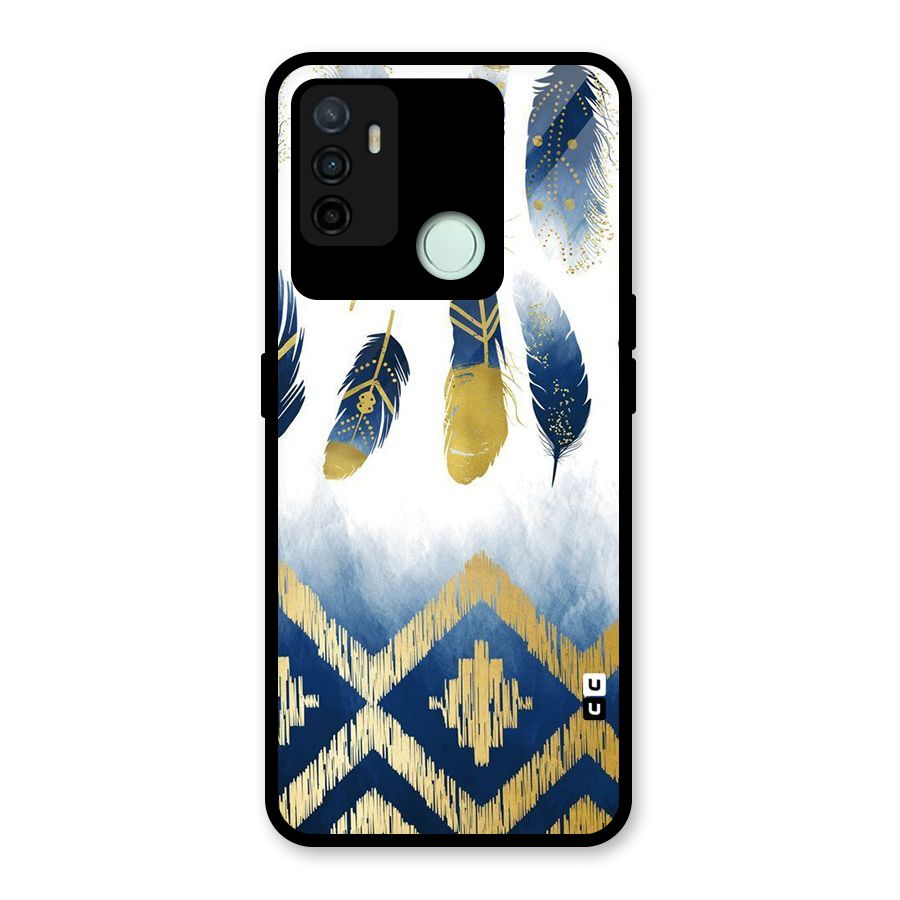 Feathers Beauty Glass Back Case for Oppo A53
