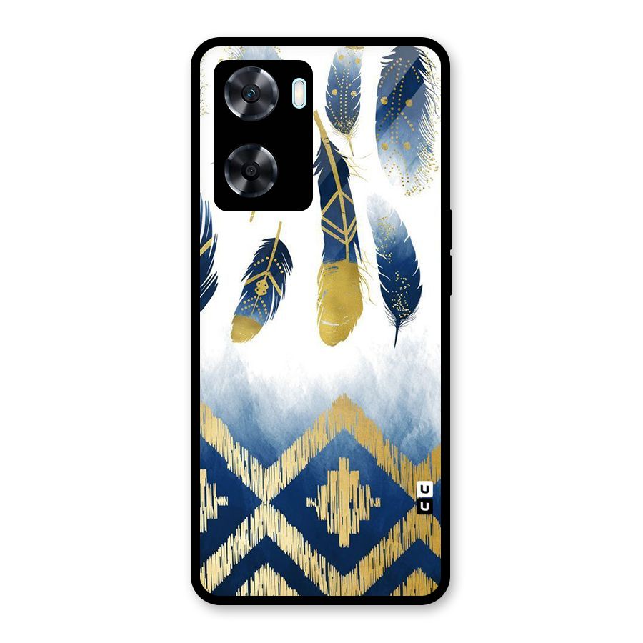 Feathers Beauty Glass Back Case for Oppo A77s