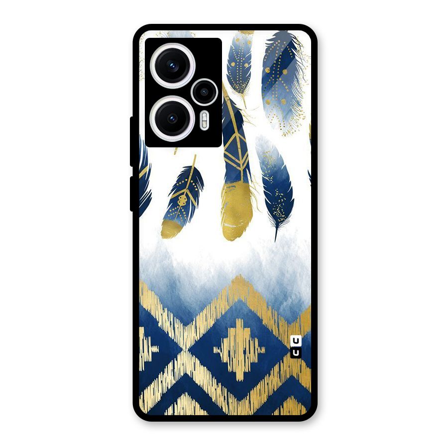 Feathers Beauty Glass Back Case for Poco F5