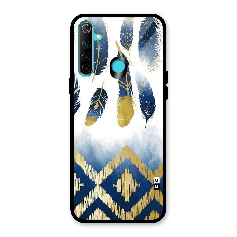 Feathers Beauty Glass Back Case for Realme 5i