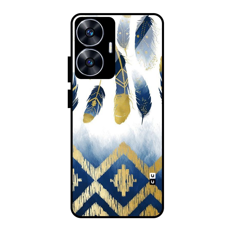 Feathers Beauty Glass Back Case for Realme Narzo N55