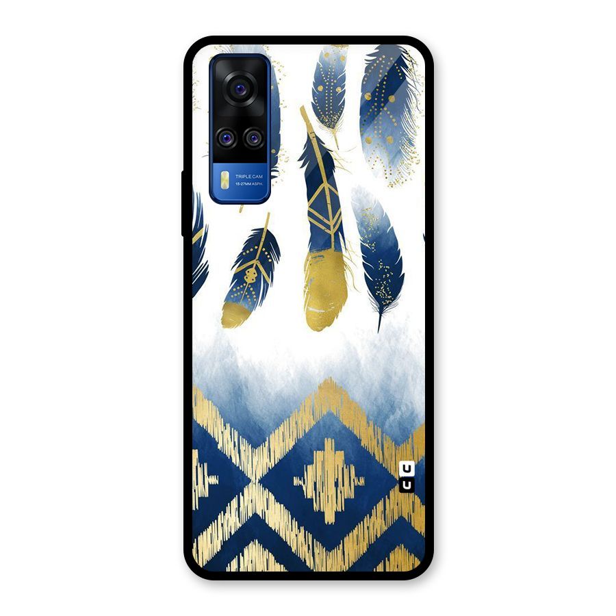Feathers Beauty Glass Back Case for Vivo Y31