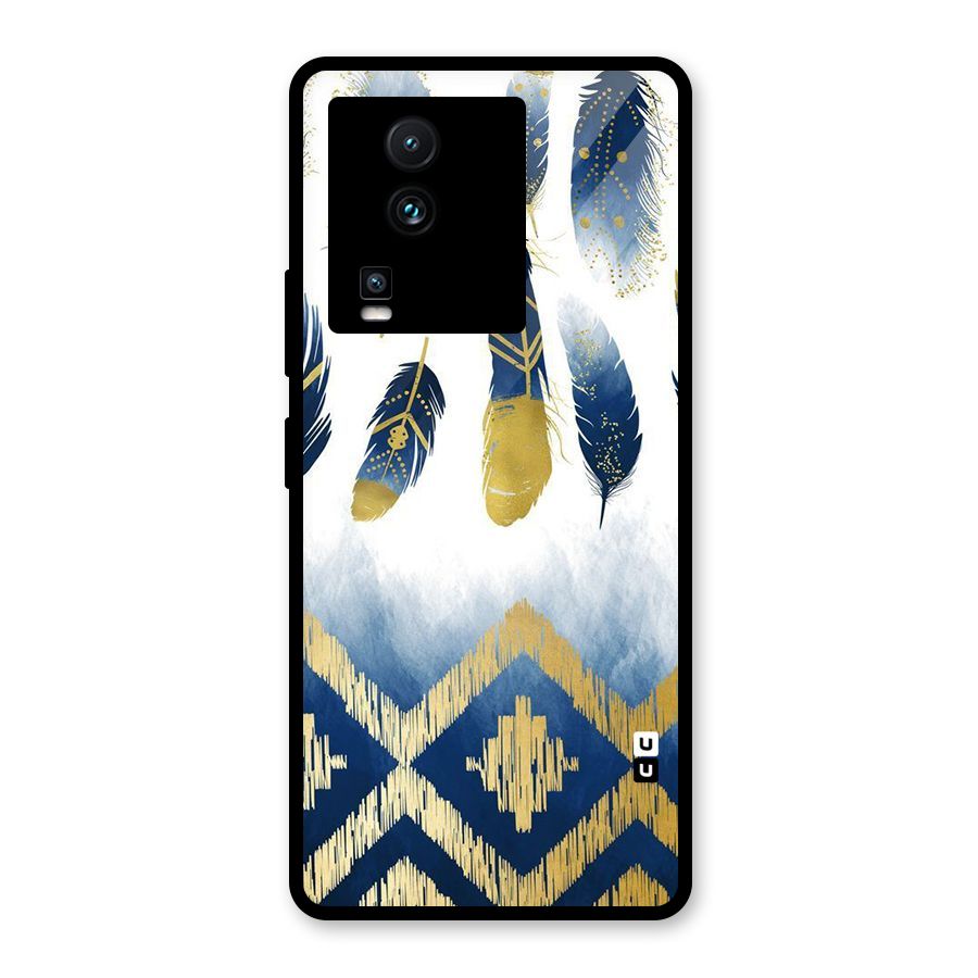 Feathers Beauty Glass Back Case for Vivo iQOO Neo 7 Pro