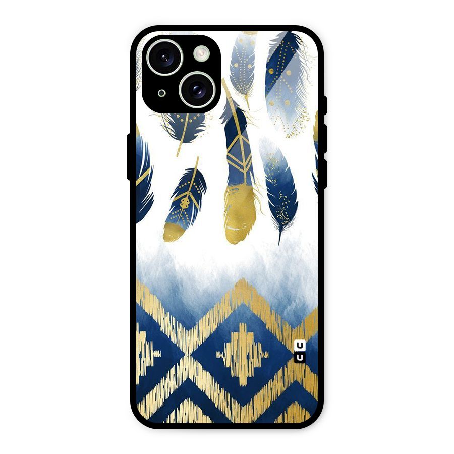 Feathers Beauty Glass Back Case for iPhone 15 Plus
