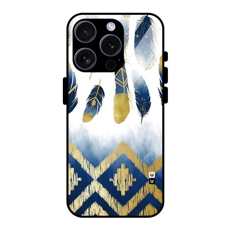 Feathers Beauty Glass Back Case for iPhone 15 Pro