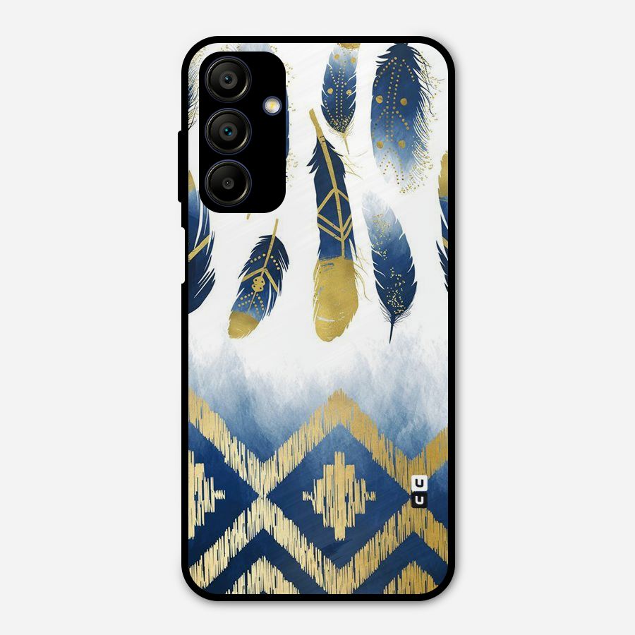 Feathers Beauty Metal Back Case for Galaxy A15 5G