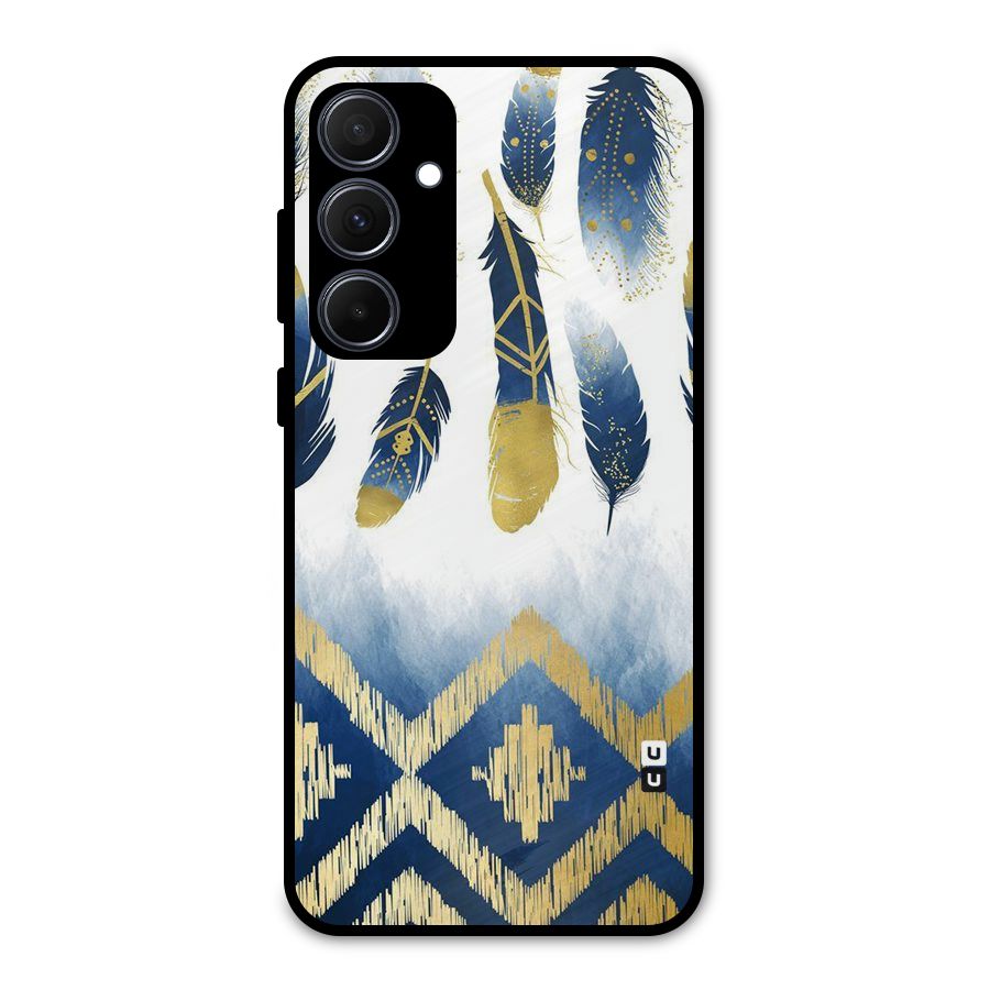 Feathers Beauty Metal Back Case for Galaxy A35