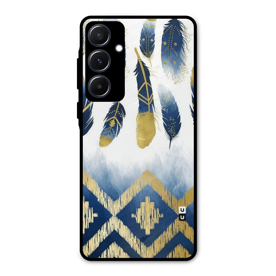 Feathers Beauty Metal Back Case for Galaxy A55