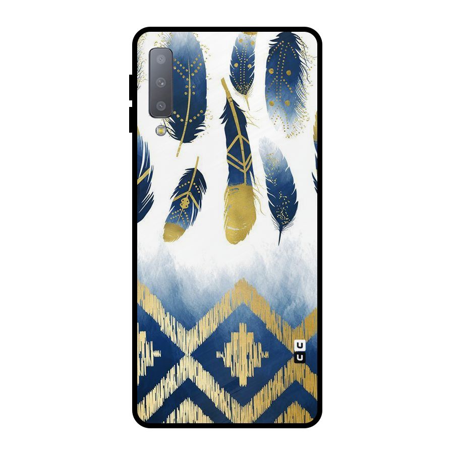 Feathers Beauty Metal Back Case for Galaxy A7 (2018)