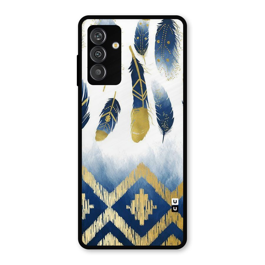 Feathers Beauty Metal Back Case for Galaxy F13