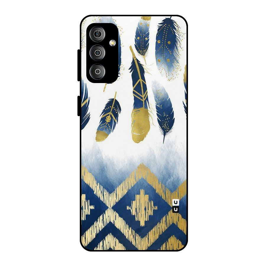 Feathers Beauty Metal Back Case for Galaxy F23
