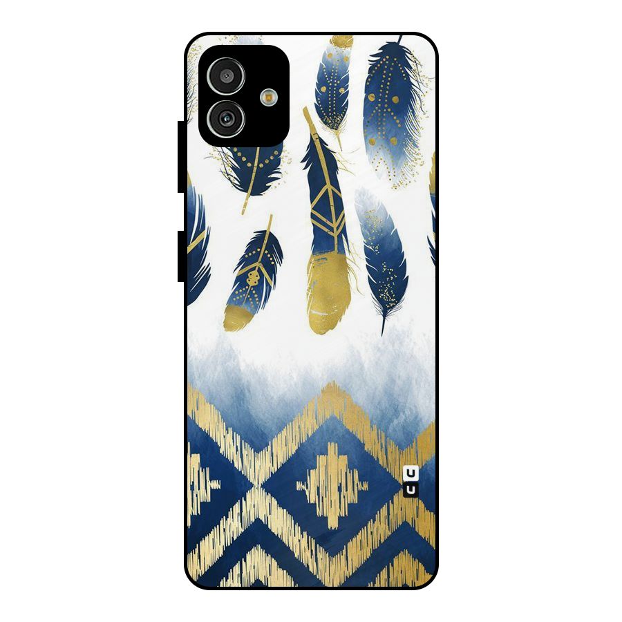 Feathers Beauty Metal Back Case for Galaxy M13 5G