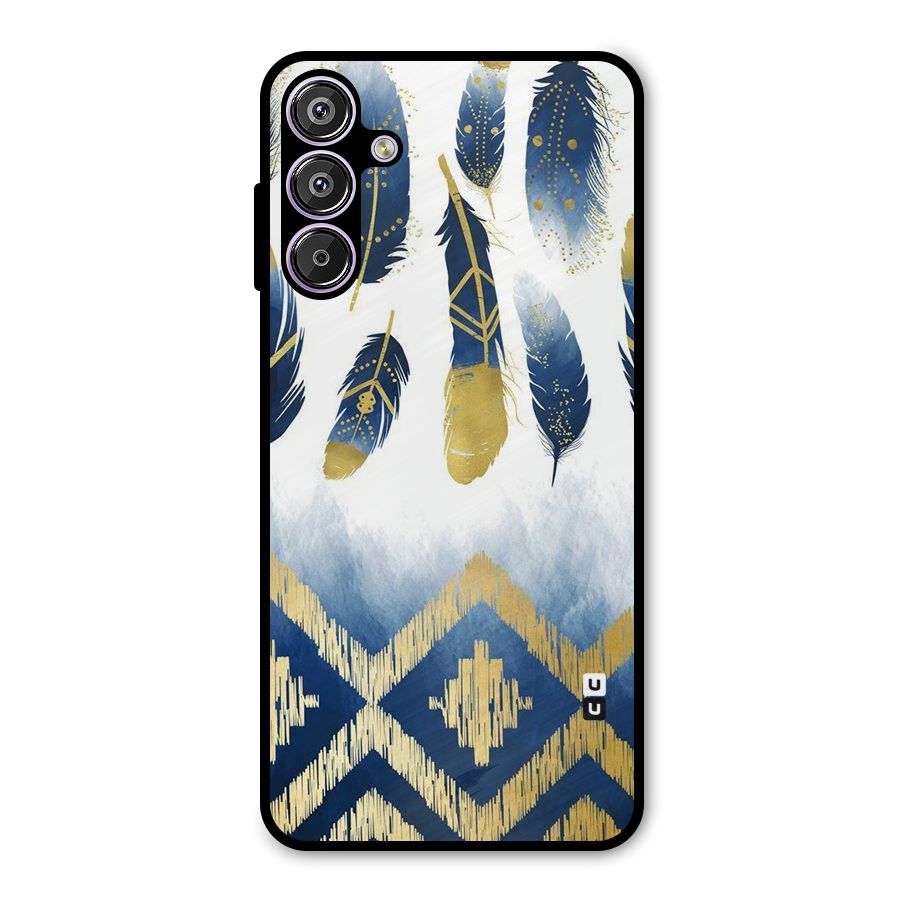 Feathers Beauty Metal Back Case for Galaxy M15