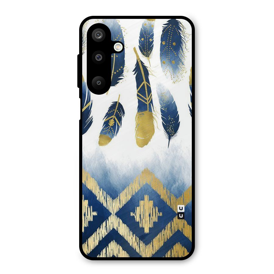 Feathers Beauty Metal Back Case for Galaxy M16