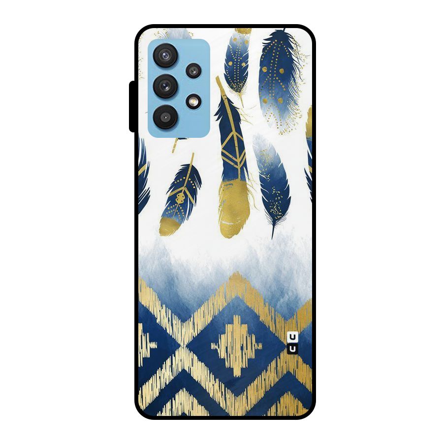 Feathers Beauty Metal Back Case for Galaxy M32 5G