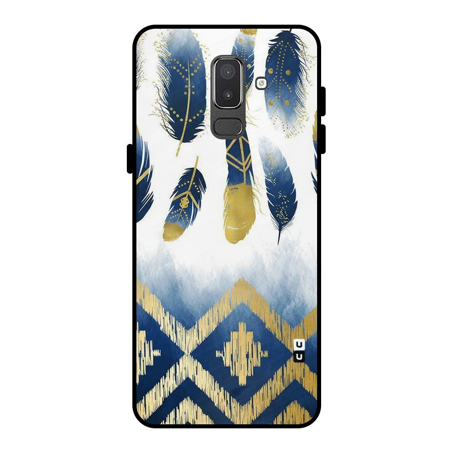 Feathers Beauty Metal Back Case for Galaxy On8 (2018)