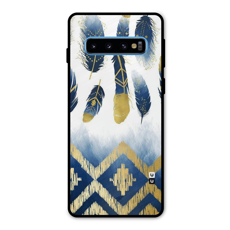 Feathers Beauty Metal Back Case for Galaxy S10