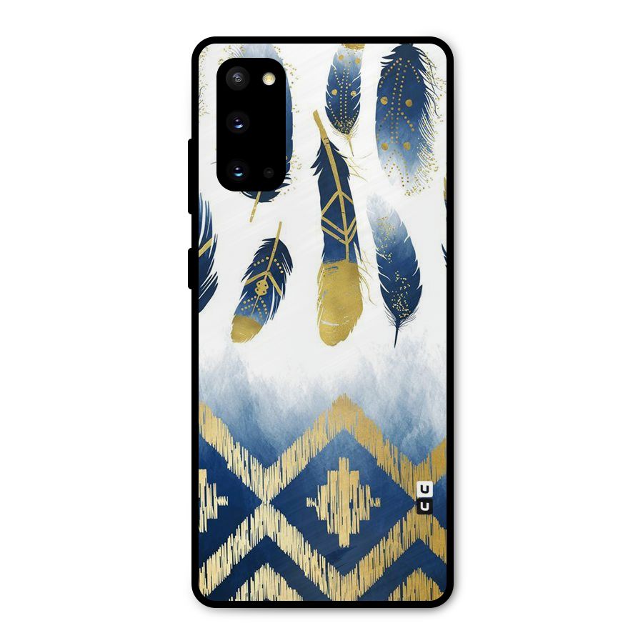Feathers Beauty Metal Back Case for Galaxy S20