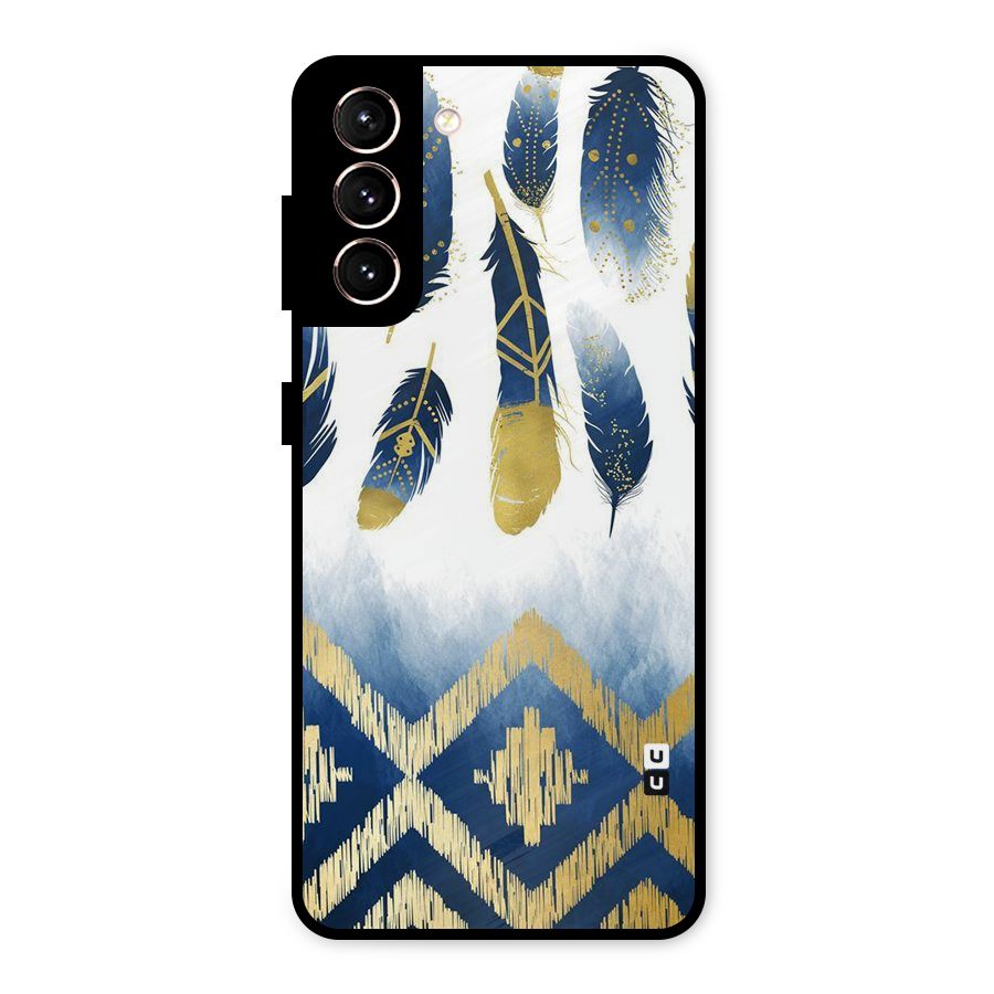 Feathers Beauty Metal Back Case for Galaxy S21 5G