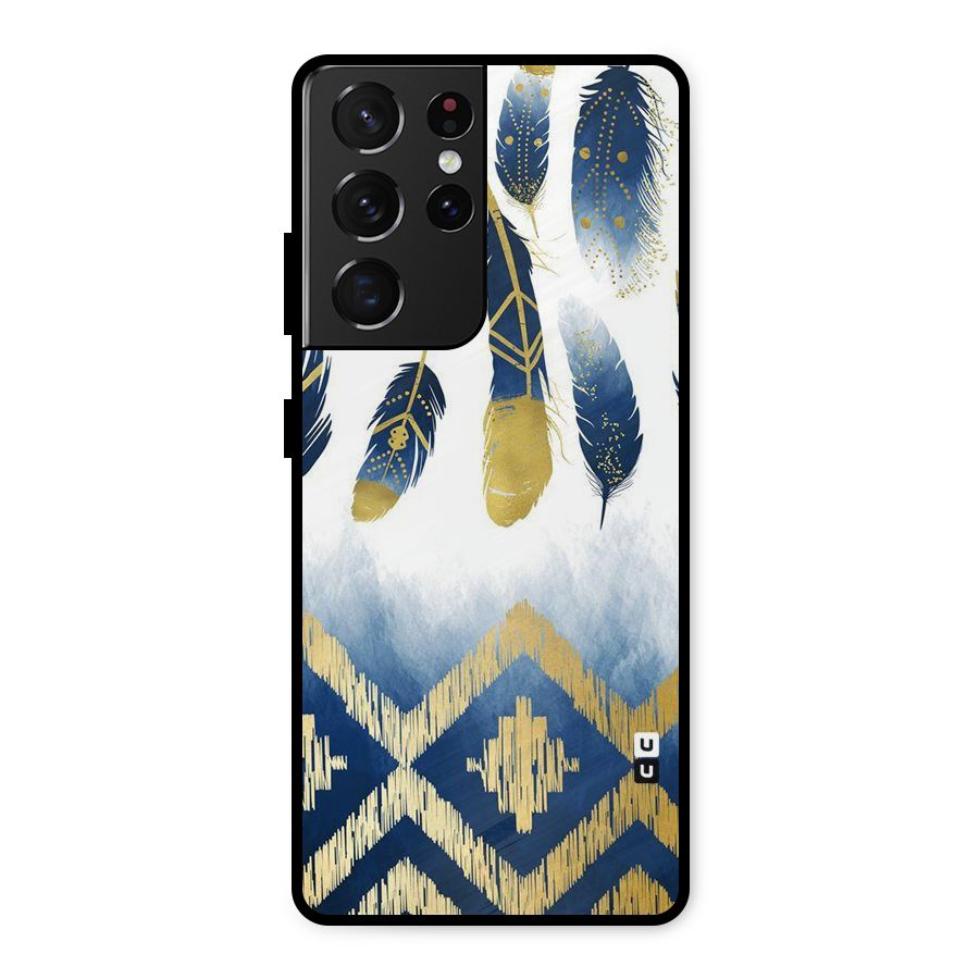 Feathers Beauty Metal Back Case for Galaxy S21 Ultra 5G